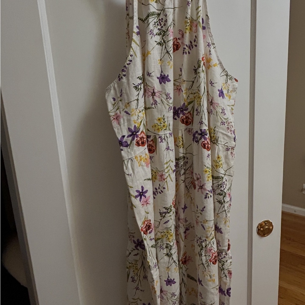 Papaya UK Linen mix summer floral dress